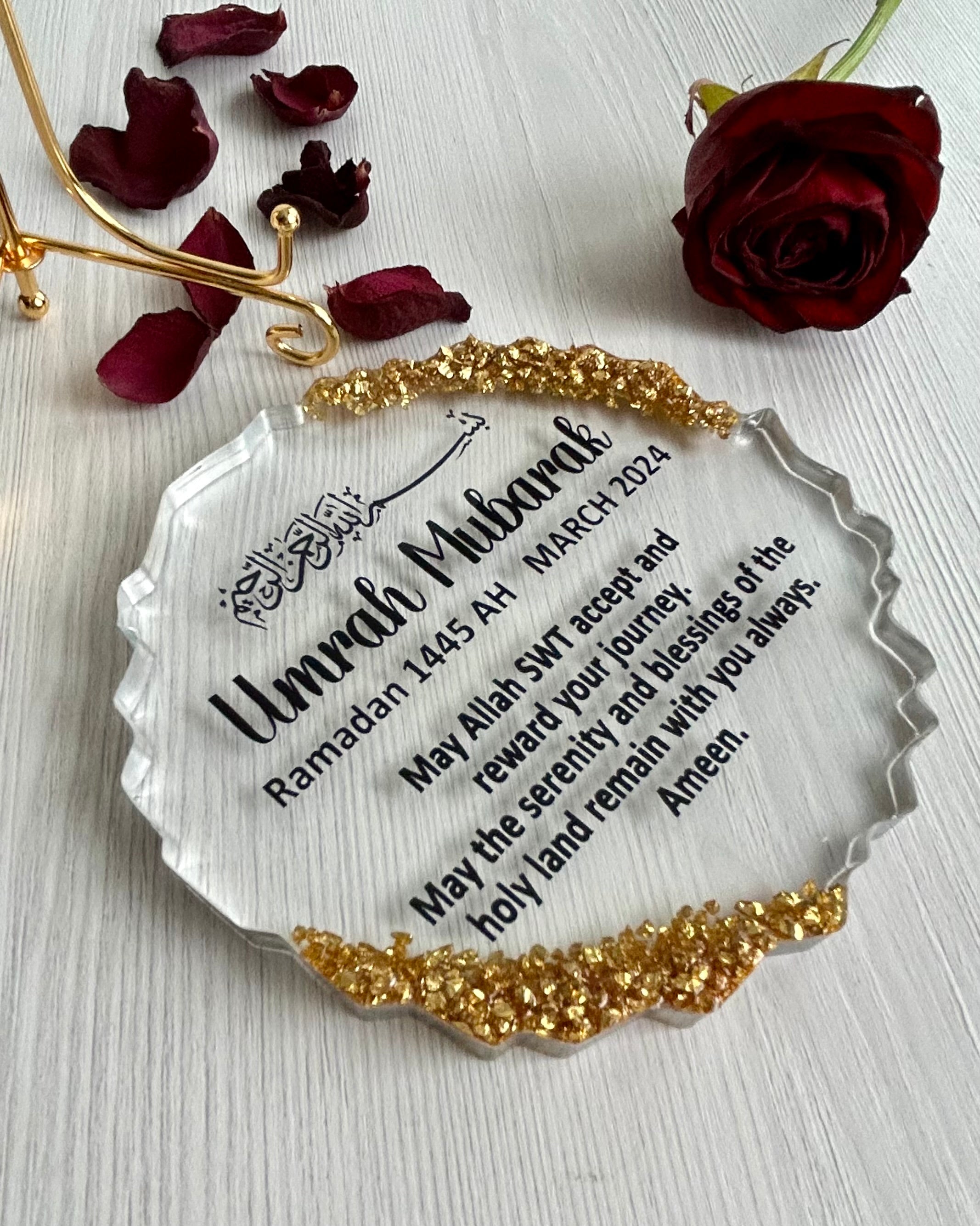 Crystal Clear Umrah Plaque