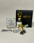  Complete Ramadan gift set with Suhoor & Iftar dua plaque, Islamic essentials and Sunnah foods in black and gold gift box